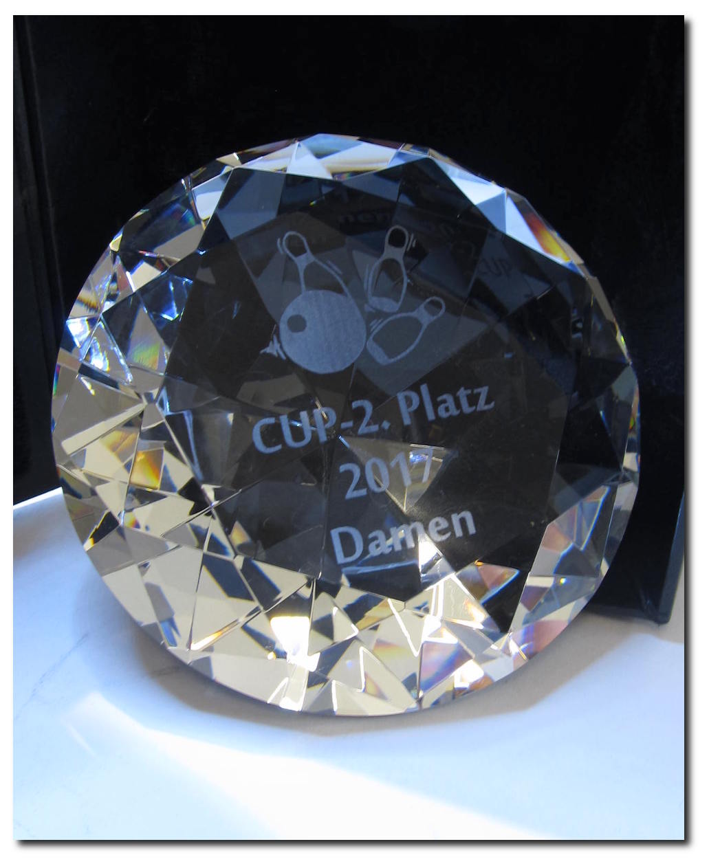 Glasdiamant mit Lasergravur