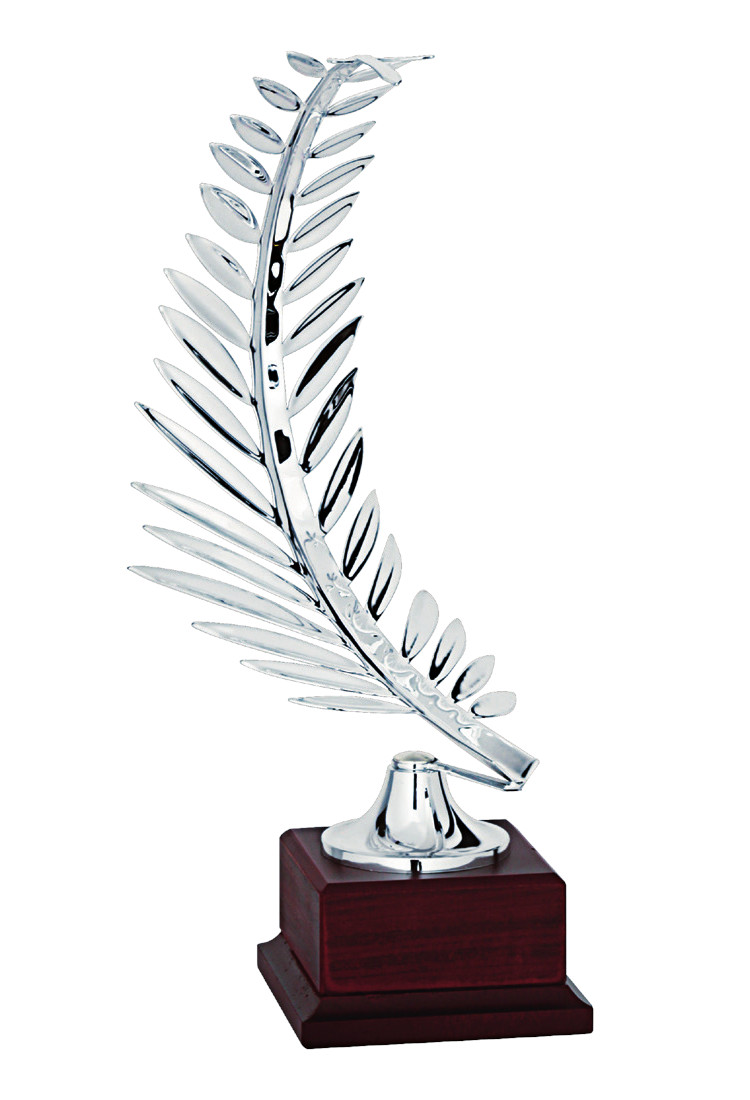 Glaspokale mit Gravur, Glastrophäen, Glasawards, 3D Foto Glasgravur, Pokale:  Award Silver-Leaf