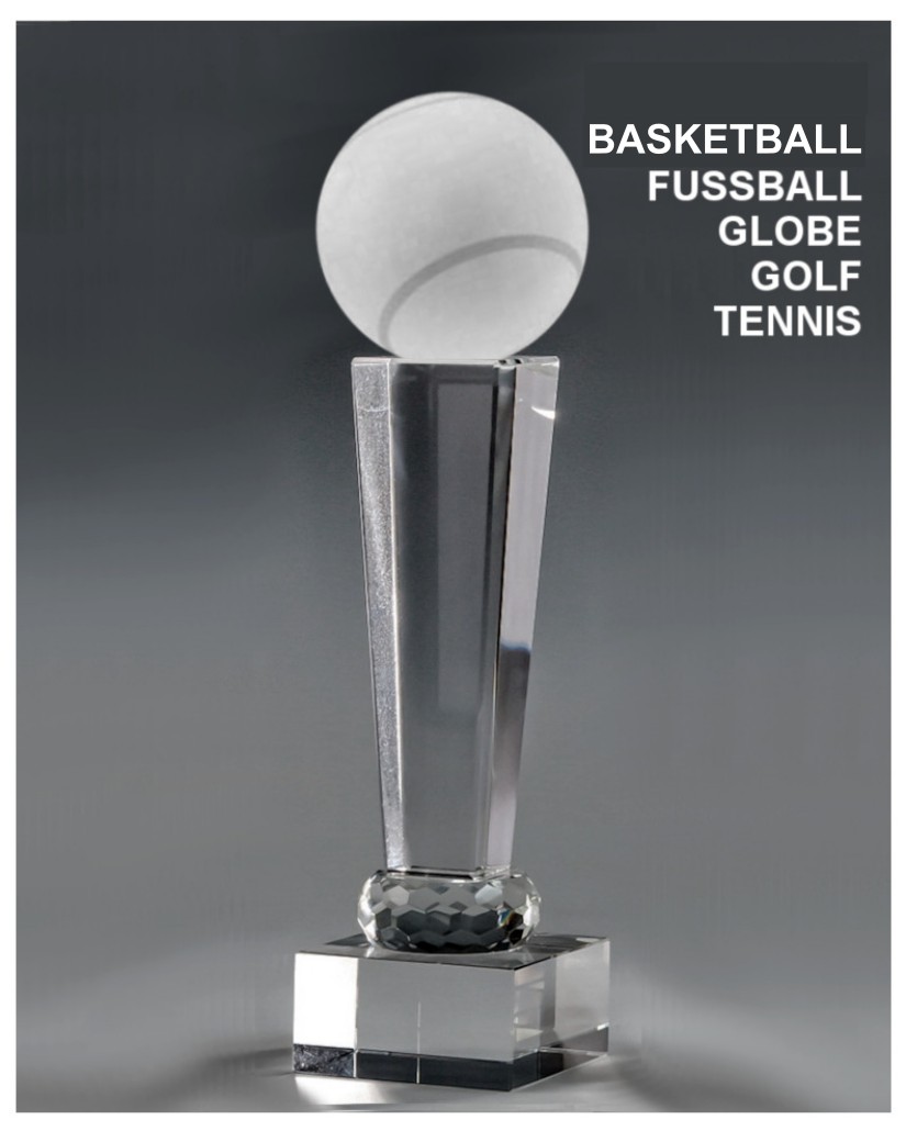 Glaspokale mit Gravur, Glastroph&auml;en, Glasawards, 3D Foto Glasgravur, Pokale:  Glasaward Jet