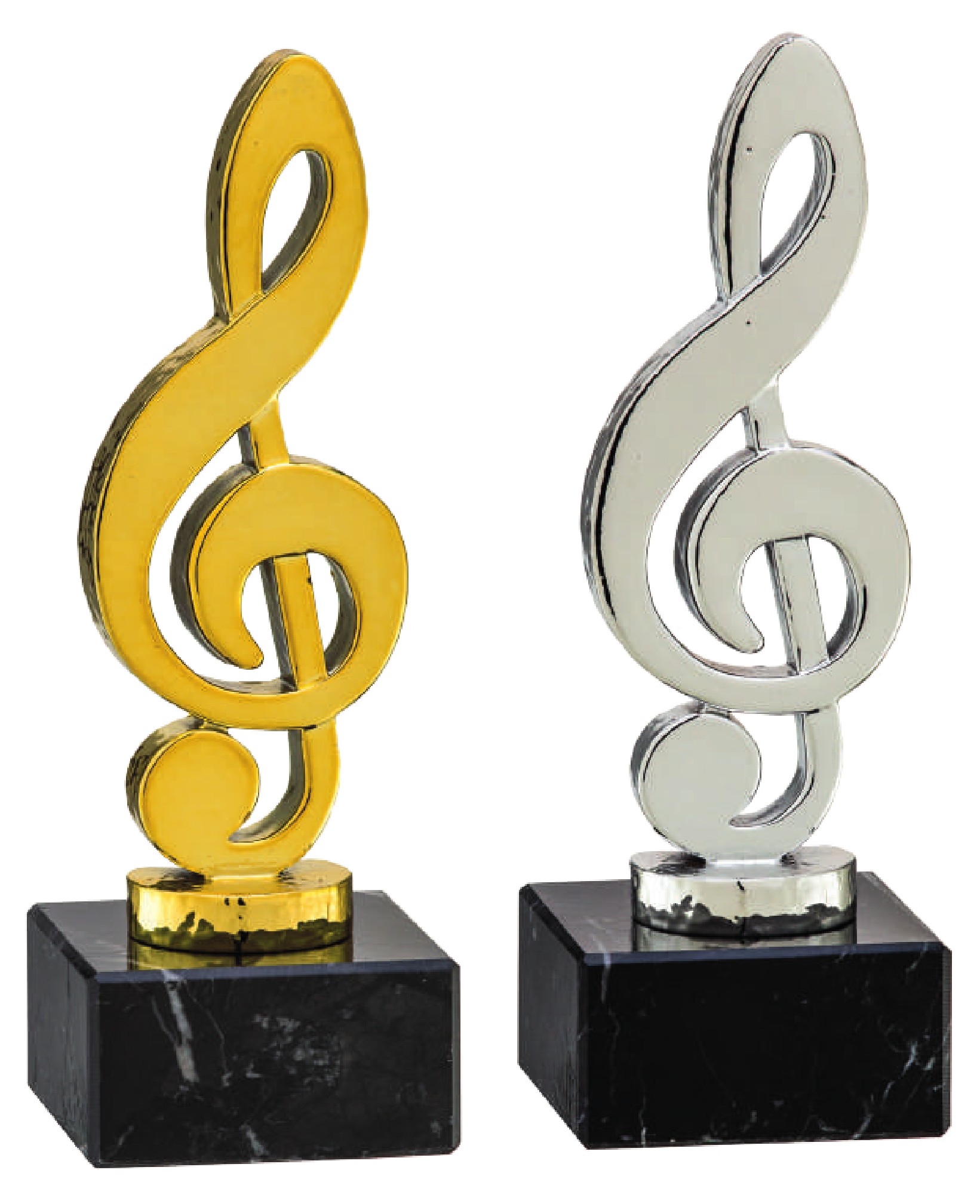 Glaspokale mit Gravur, Glastroph&auml;en, Glasawards, 3D Foto Glasgravur, Pokale:  Notenschlüssel