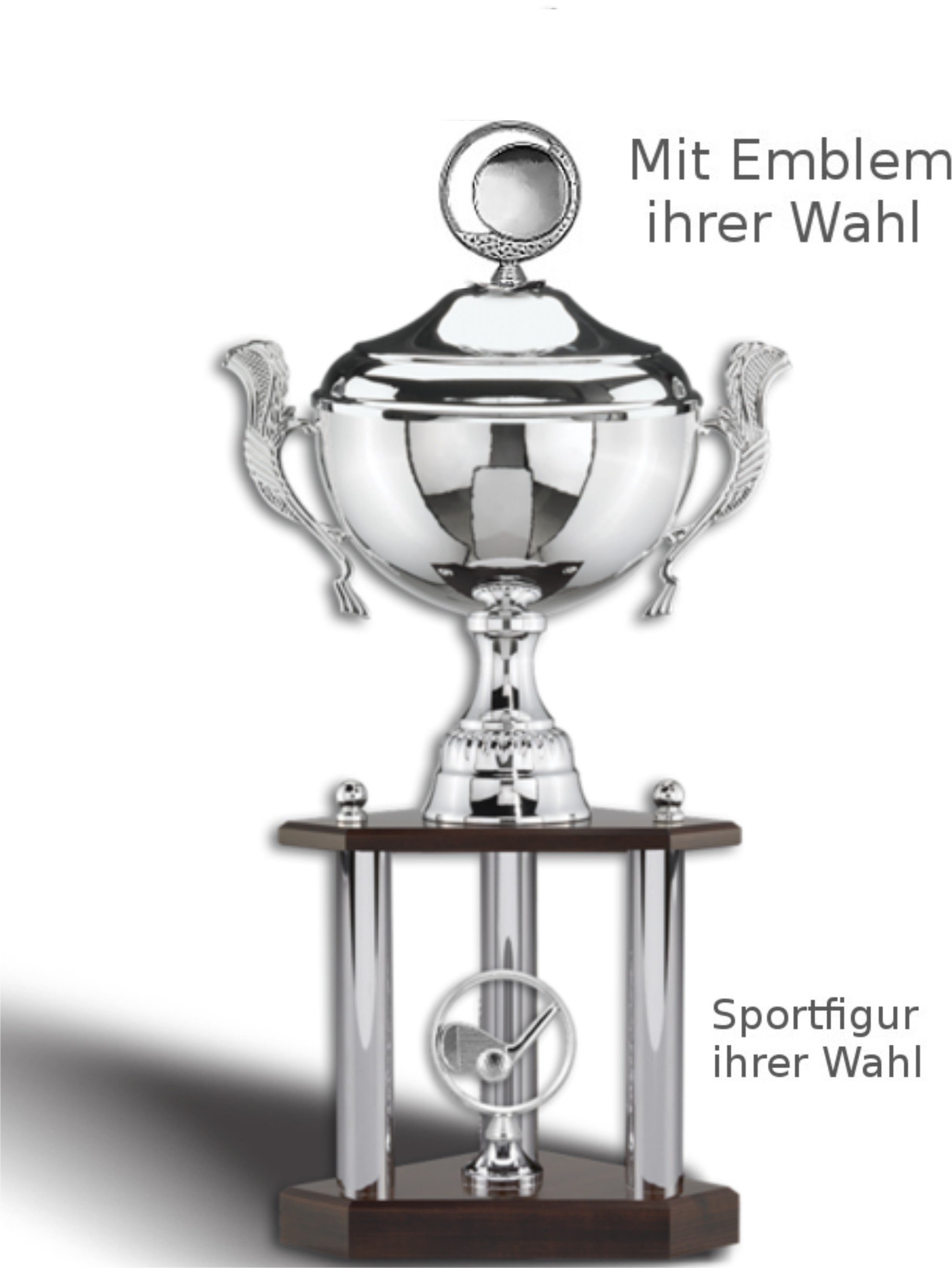 Glaspokale mit Gravur, Glastroph&auml;en, Glasawards, 3D Foto Glasgravur, Pokale:  S�ulenpokal S1